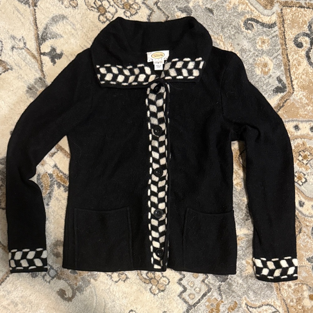 Talbots Black and White Women's Blazer